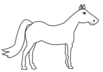 How to draw a cartoon horse step 4